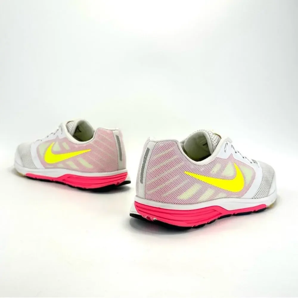 Nike Zoom Fly Dynamic Support Women Running Sneakers Size 10 White Pink Yellow